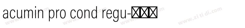 acumin pro cond regu字体转换